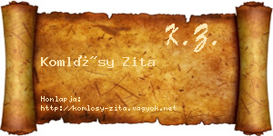 Komlósy Zita névjegykártya