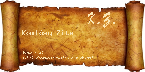Komlósy Zita névjegykártya